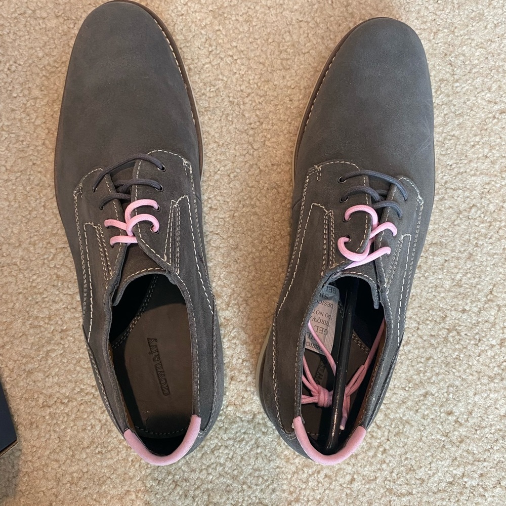 Brand new in box men’s grey dress shoes